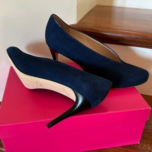 Blue suede pump size 7, Plenty by Tracy Reese 3” heels brand new